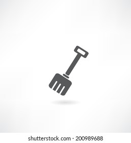 Shovel on a white background. Vector illustration.