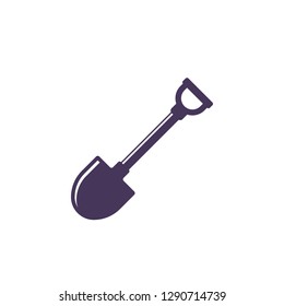 Shovel on white, vector