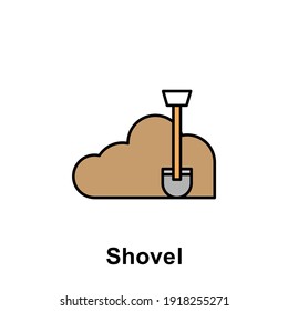 shovel outline icon. Element of labor day illustration icon. Signs and symbols can be used for web, logo, mobile app, UI, UX