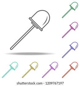 shovel outline icon. Elements of Construction in multi color style icons. Simple icon for websites, web design, mobile app, info graphics