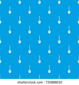 Shovel pattern repeat seamless in blue color for any design. Vector geometric illustration