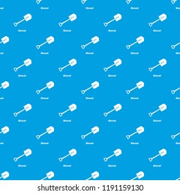 Shovel pattern vector seamless blue repeat for any use