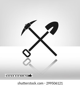 shovel and pick axe