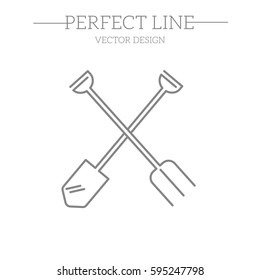shovel and pitchfork icon