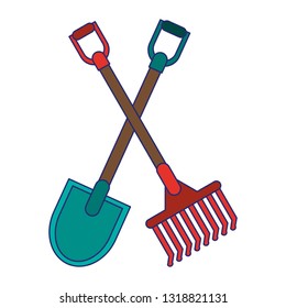 shovel and rake harvest tools