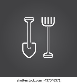 Shovel rake Icon