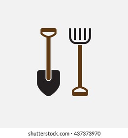 Shovel rake Icon