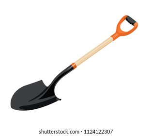 shovel realistic vector illustration isolated no background