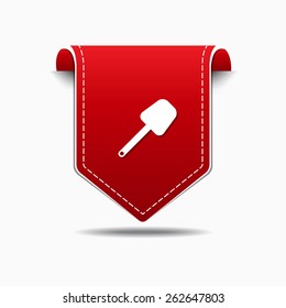 Shovel Red Vector Icon Design