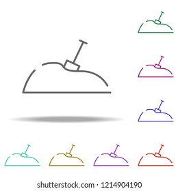 shovel, sand icon. Elements of construction in multi color style icons. Simple icon for websites, web design, mobile app, info graphics