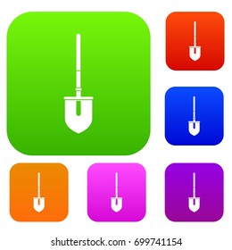 Shovel set icon in different colors isolated vector illustration. Premium collection