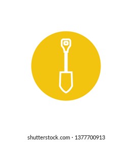 Shovel sign icon - vector