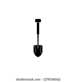 Shovel sign icon - vector