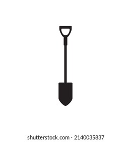 Shovel Simple Black Vector Icon.