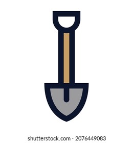 Shovel. Simple Vector Color Icon.