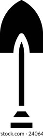 Shovel single vector line icon