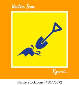 Shovel & Soil Icon. Eps-10.