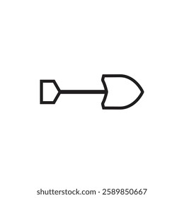 Shovel Spad Scoop symbol logo design