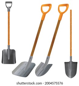 Shovel. Spade. Construction tool. Cleaning tool.