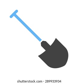 Shovel, spade, digger icon vector image. Can also be used for construction, interiors and building. Suitable for use on web apps, mobile apps and print media.