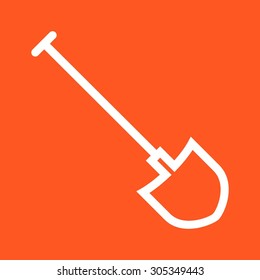 Shovel, spade, digger icon vector image. Can also be used for construction, interiors and building. Suitable for use on web apps, mobile apps and print media.