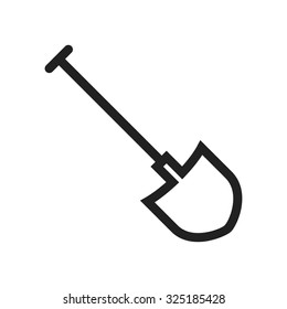 Shovel, spade, digger icon vector image. Can also be used for construction, interiors and building. Suitable for use on web apps, mobile apps and print media.