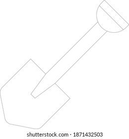 Pala o pala. Icono de vector 