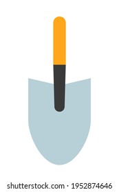 Shovel, Spade Vector Illustration. Flat Style Garden Hand Shovel Isolated On White Background. Garden Tool, Equipment For Farm, Summer Utensil.