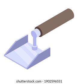 Schaufelspatula-Symbol. Isometric of shovel spatula Vektorsymbol für Webdesign einzeln auf weißem Hintergrund