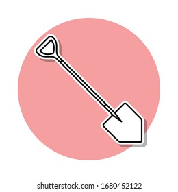 icono de la pala adhesiva. Línea delgada simple, contorno vector de herramientas de reparación doméstica iconos para ui y ux, sitio web o aplicación móvil