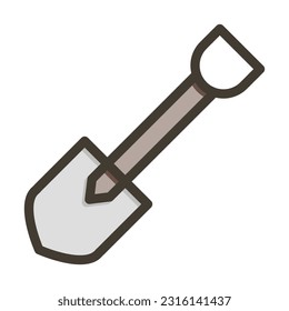 Shovel Thick Line Filled Colors For Personal And Commercial Use.
