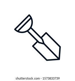 shovel tool architecture icon line style vector illustration
