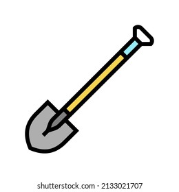 shovel tool color icon vector. shovel tool sign. isolated symbol illustration