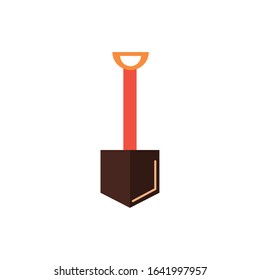 shovel tool construction isolated flat style vector illustration design