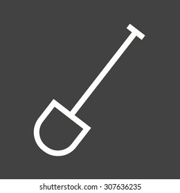 Shovel, tool, hand icon vector image.Can also be used for gardening. Suitable for mobile apps, web apps and print media.