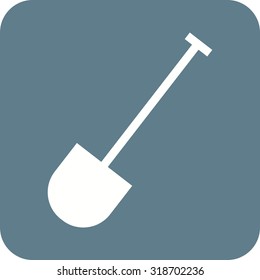 Shovel, tool, hand icon vector image.Can also be used for gardening. Suitable for mobile apps, web apps and print media.