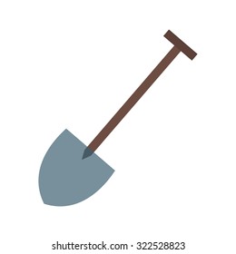 Shovel, tool, hand icon vector image.Can also be used for gardening. Suitable for mobile apps, web apps and print media.