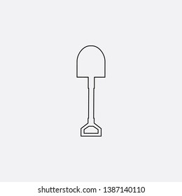 shovel tool icon sign signifier vector