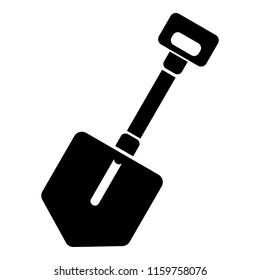 Shovel tool icon. Simple illustration of shovel tool vector icon for web design isolated on white background