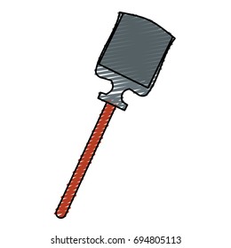 Shovel tool isolated