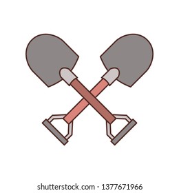 shovel tool isolated icon
