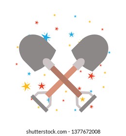 shovel tool isolated icon