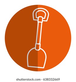 shovel tool isolated icon