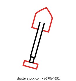 shovel tool isolated icon