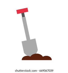 shovel tool isolated icon