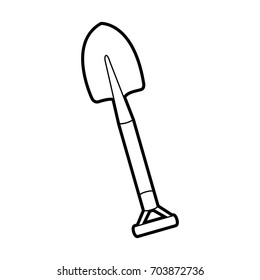 shovel tool isolated icon