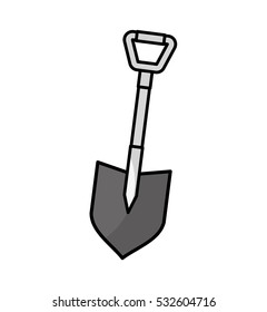 shovel tool isolated icon vector illustration design
