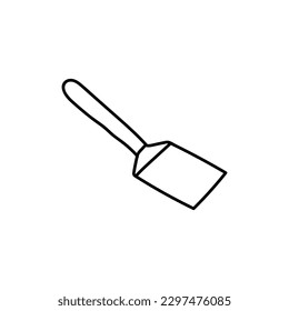 Diseño de ilustración simple de la línea de la herramienta de la pala