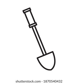shovel tool line style icon vector illustration design