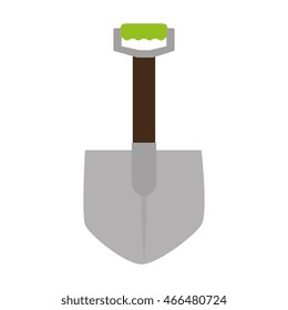 shovel tool repair, isolated flat icon design